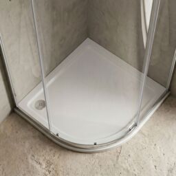 Balterley Premium Slip Resistant Shower Tray - Right Hand Offset Quadrant - 900mm x 760mm - White - thumbnail 5