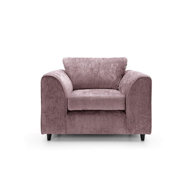 Abakus Direct Harriet Crushed Chenille Armchair Chair in Pink - image 1
