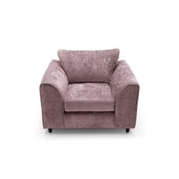 Abakus Direct Harriet Crushed Chenille Armchair Chair in Pink - thumbnail 4
