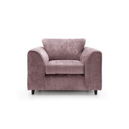 Abakus Direct Harriet Crushed Chenille Armchair Chair in Pink