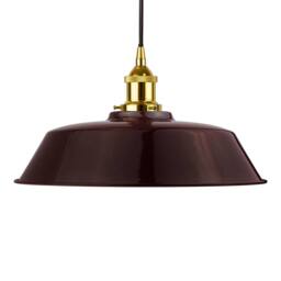 SE Home Burgundy Red Chancery Pendant Light - Gold - Black Round