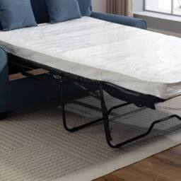 Artemis Home Lewiston Fabric Pull Out Sofabed in Light Blue - Size: 3 Seater - thumbnail 6