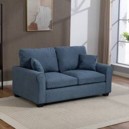 Artemis Home Lewiston Fabric Pull Out Sofabed in Light Blue - Size: 3 Seater - thumbnail 2