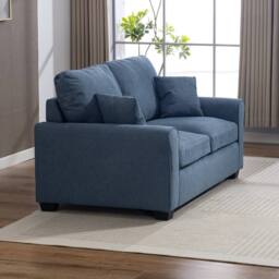 Artemis Home Lewiston Fabric Pull Out Sofabed in Light Blue - Size: 3 Seater - thumbnail 3
