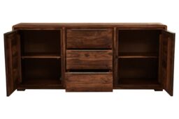 Orsina Two‑Door Three‑Drawer Sheesham & Acacia Sideboard, Solid Natural Wood Buffet Cabinet in Brown - thumbnail 5
