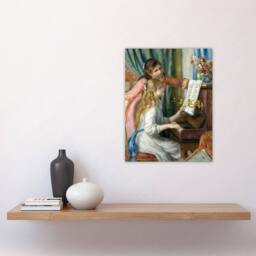 "Artery8 Two Young Girls at the Piano Renoir Vintage Wall Art Print Poster - Size: W18"" x H24""" - thumbnail 4