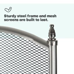 LIVIVO 4-Panel Nickel Coated Fireguard in Silver - thumbnail 5