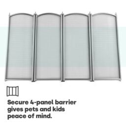 LIVIVO 4-Panel Nickel Coated Fireguard in Silver - thumbnail 4