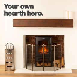 LIVIVO 4-Panel Nickel Coated Fireguard in Silver - thumbnail 2
