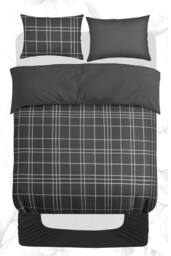 Grace Premium 4 Pack Super Soft Duvet Cover Set with Fitted Sheet in Charcoal - Size: Single