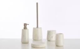 Orsina Pure Marble Off-White Tumbler in White - thumbnail 2