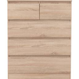 Seconique Malvern 3+2 Drawer Chest - Sonoma Oak in Light Oak - thumbnail 4