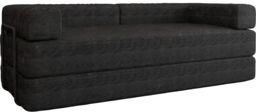 MN Furniture Modern 3 Seater Sofa Bed - Easy Setup No Assembly Required in Black - thumbnail 6