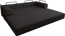 MN Furniture Modern 3 Seater Sofa Bed - Easy Setup No Assembly Required in Black - thumbnail 7