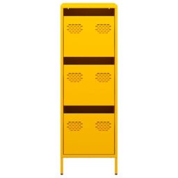 Berkfield Home Highboard Mustard Yellow 39x35x103.5 cm Steel - thumbnail 5