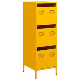 Berkfield Home Highboard Mustard Yellow 39x35x103.5 cm Steel - thumbnail 2