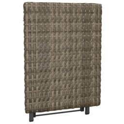 Berkfield Home Folding Table Grey 45x35x32 cm Poly Rattan - Size: 45 x 35 x 32 cm - thumbnail 5