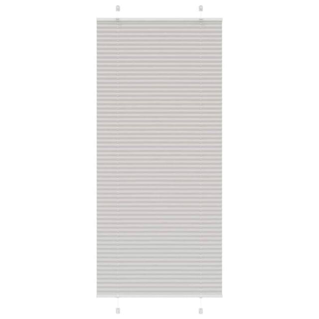 Berkfield Home Pleated Blind Light Grey 85x200 cm Fabric Width 84.4 cm Polyester - image 1