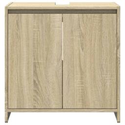 Berkfield Home Practical 3 Piece Bathroom Furniture Set Sonoma Oak Engineered Wood in Natural - thumbnail 8