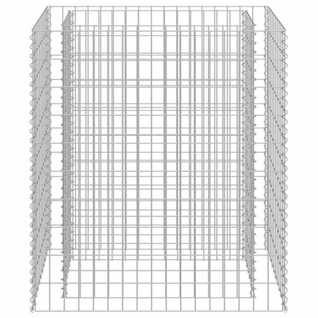 Berkfield Home Durable Gabion Raised Bed Galvanised Steel 90x50x100 cm in Silver - Size: 90 x 50 x 100 cm - image 1