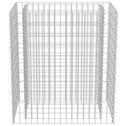 Berkfield Home Durable Gabion Raised Bed Galvanised Steel 90x50x100 cm in Silver - Size: 90 x 50 x 100 cm - thumbnail 5