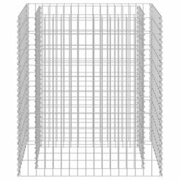 Berkfield Home Durable Gabion Raised Bed Galvanised Steel 90x50x100 cm in Silver - Size: 90 x 50 x 100 cm