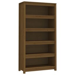 Berkfield Home Book Cabinet Honey Brown 80x35x154 cm Solid Wood Pine - Size: 80 x 35 x 154 cm - thumbnail 2