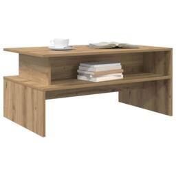 Berkfield Home Traditional Coffee Table Artisan oak 90 x 55 x 42.5 cm Engineered wood in Brown - thumbnail 1