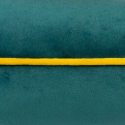 Furn Meridian Velvet Piped Cushion in Turquoise - Size: 45 cm x 45 cm - thumbnail 4