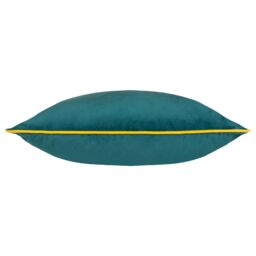 Furn Meridian Velvet Piped Cushion in Turquoise - Size: 45 cm x 45 cm - thumbnail 2