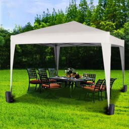 MCC Direct Gazebo 3x3 Pop Up Garden Party Tent 3m x 3m Marquee Canopy in Off-White - thumbnail 1