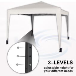 MCC Direct Gazebo 3x3 Pop Up Garden Party Tent 3m x 3m Marquee Canopy in Off-White - thumbnail 4