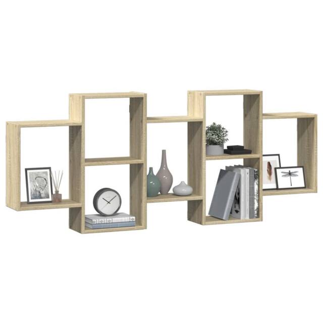 Berkfield Home Wall Shelf Sonoma Oak 159x18x65 cm Engineered Wood in Light Tan - Size: 159 x 18 x 65 cm - image 1