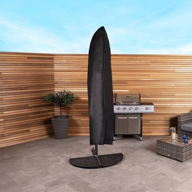 Charles Bentley Deluxe Banana Umbrella Parasol Cover -Black 600D PVC Waterproof in Black - image 1