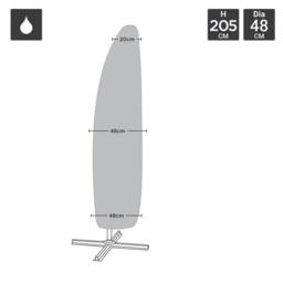 Charles Bentley Deluxe Banana Umbrella Parasol Cover -Black 600D PVC Waterproof in Black - thumbnail 3