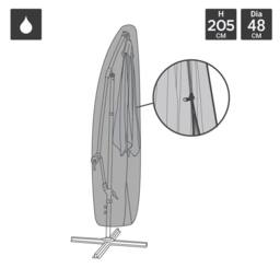Charles Bentley Deluxe Banana Umbrella Parasol Cover -Black 600D PVC Waterproof in Black - thumbnail 2