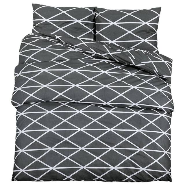 Berkfield Home Duvet Cover Set Grey 200x200 cm Cotton - image 1