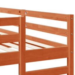 Berkfield Home Triple Bunk Bed Frame Wax brown 140 x 200 cm Solid Pine Wood - thumbnail 7