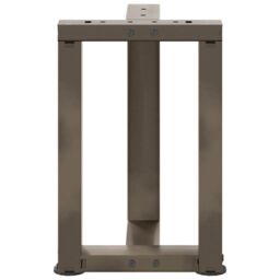 Berkfield Home Coffee Table Legs T-Shaped¬†2 pcs Natural Steel 28x25x(42-43) cm Steel in Black - thumbnail 6