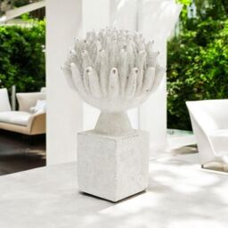Minster Decorative Garden Flower Ornament - Resin - L17 x W17 x H27 cm in White - Size: 1 Pack - thumbnail 1