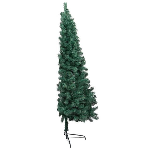 Berkfield Home Beautiful Artificial Half Pre-lit Christmas Tree with Ball Set Gr in Green - image 1