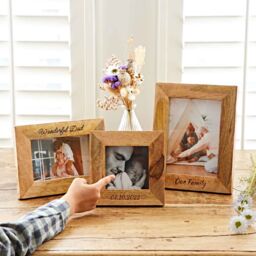 Paper High Lakadee Wooden Photo Frame in Natural - Size: Small - thumbnail 3