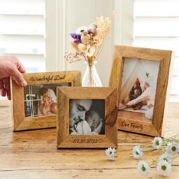 Paper High Lakadee Wooden Photo Frame in Natural - Size: Small - thumbnail 4