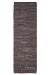 Homescapes Denver Leather Woven Hall Runner, 66 x 200 cm in Brown - Size: 66 cm x 200 cm - thumbnail 2