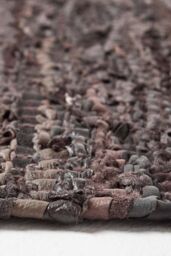 Homescapes Denver Leather Woven Hall Runner, 66 x 200 cm in Brown - Size: 66 cm x 200 cm - thumbnail 4