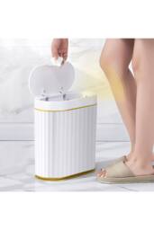 Living and Home 9L/7L Smart Sensor Rubbish Bin in White - Size: Small - thumbnail 9