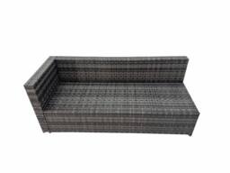 Fimous Patio Furniture Sets with Dining Table Side Table 2 Small Stools in Dark Grey - thumbnail 6