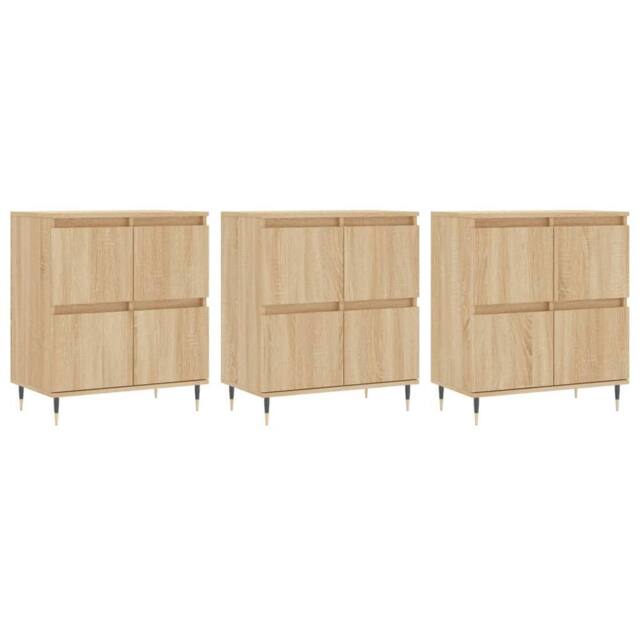 Berkfield Home Sideboards 3 pcs Sonoma Oak Engineered Wood in Light Tan - image 1