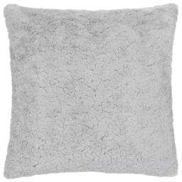 Furn Megeve Faux Fur Polyester Filled Cushion in Grey - Size: 55 cm x 55 cm - thumbnail 1