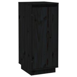 Berkfield Home Sideboards 2 pcs Black 31.5x34x75 cm Solid Wood Pine - thumbnail 5